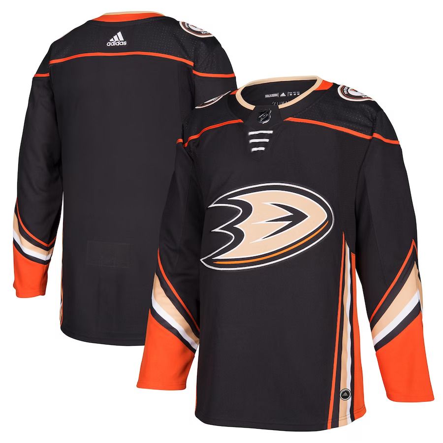 Men Anaheim Ducks adidas Black Home Authentic Blank NHL Jersey